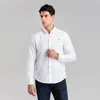 Chch Fashion 100% katoen lange mouwen shirt solide slim fit mannelijke sociale casual zakelijke witte jurk shirts doek 220322