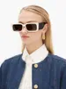 여성 패션을위한 럭셔리 디자이너 선글라스 0543S Unisex 어두운 회색 직사각형 숙녀 여름 스타일 최고 품질 UV 보호 선글라스
