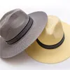 Breda randen hattar casual mesh cowboy hatt sommar stor kant solskade sol fiske mössa för ridning klättring kryssning vandring cykelbrett hattswide