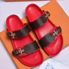 Newest Sandal Luxury bom BOM DIA FLAT MULE Lady Gentlemen Colorful Canvas Letter Anatomic Leather slide 8 style 2022