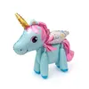 Chá de bebê 3d gigante unicórnio balão inflável balões arco -íris kid thok unicorn birthday festa decoração suprimentos de balon