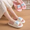 Nxy Sandals Cute Girl Heart Bow-knot Princess Women Slippers Indoor Bathroom Sli