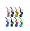 5 inches gourd Silicone Bong with glass bowl Hookahs gourd small water pipe multicolors Portable mini dab rig