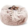 Housses de chaise en peluche géant pouf housse de canapé grand pas de peluche doux canapé lit siège bouffée Futon Relax salon meubles