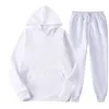 Bolubao Spring Men Casual Set Brand Solid Hoodie Pants Two Pieces Tracksuit Sportswear Hoodies Set Fu Male 220402