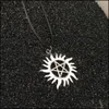 Pendentif Colliers Soleil Collier Supernatural Star Pour Femmes Hommes Film Bijoux Fasion Fivepointed Beautifly Drop Delivery Pendentifs Dhzc3