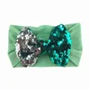 Baby Big Sequins Bowknot Headbands Fashion Sequin Bow Head Wrap Top Knot Nylon Headband Girl Hårtillbehör