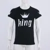 King Queen Lovers Tee T Shirt Imperial Crown Printing Para ubrania Femme Summer News