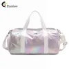 Travel Bag Women's Short Distance Waterproof Folding Luggage Bag Hand Shoulder Fitness Bag 220718