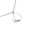 Pendentif Colliers 2pcs / Set Mère Fille Coeur Pendentifs Collier Creux Lettrage De Mode Argent Plaqué Pour La Fête Des Mères GiftPendant