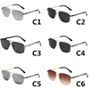 Óculos de sol de luxo para homens Mulheres metal moldura de sol vintage Óculos de alta qualidade Classic UV400 Eyewear com caixa