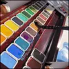 Japon Original Holbein Color 28 Set Solid Watercolor Paint Fournitures d'art Gift Sett Drop Livrot 2021 Cadeaux Baby Kids Maternity Wdgn