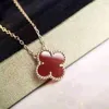 Clover Necklace Ins Non Fading Double-sided Lucky Fashion Trend i Clavicle Chain Necklace Headpiece