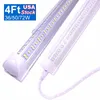 4FT Linkable LED Shop Light 48 pouces 36W 50W 72W Tube Lights, 4 'Cooler Porte Éclairage 48' 'Ampoule T8 intégrée, AC85-277V Plug industriel Industrial in Bar Lampe