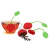 ملحقات شرب السليكون للسيليكون لطيف أنماط الفراولة الحمراء أنماط الشاي أدوات شاي الشاي مرشح Infuser B0454