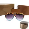 Womans Sunglasses Luksusowe męskie okulary słońca Ochrona UV Mężczyźni Designer Gradient METAL MATE MODA KOBIET KOBIET WYKŁADY Z Pudełkami Glitter2008 047