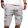 Shorts pour hommes Vert Cargo Summer Bermudas Male Flap Pockets Jogger Casual Working Army Tactical 220714