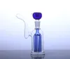 6 Zoll Neue Glas-Mini-Bong-Bubbler-Rauchwasserpfeife mit 5-armigem Baum-Perc-Öl-Dab-Rig-Gelenk 19 mm grün, blau, klar