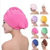 Hair Turban Towel Women Super Absorbent Shower Cap Quick-drying Microfiber Dry Bathroom Hairs Cotton 60*25cm by sea JLB15407