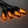 4pcsset Universal Motorcycle LED -LED -Signale Lange kurze Blinkerantriebslichter Blinker Blinker Bernstein -Farbzubehör2668057