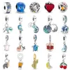 Per l'originale P 925 Sterling Silver Blue Ocean Collection che borda il braccialetto di tono di fascino ornamento donne fai da te Gifts2535099