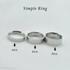 Anelli in acciaio inossidabile largo 4 mm 8 mm classici ad alta lucida e generosi per i gioielli anelli da donna GI 220719
