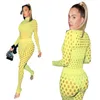 Tracksuits Sexy Club Party Hollow Out See Through 2 Piece Pant Matching Set Women Turtleneck Shirt Tops Leggings Skinny Outfit for Woman Two Piec Drss Womens Designer