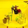 Sandały Candy Kolor Platforma Seksowne super obcasowe buty taneczne 20cm striptizerki Wysokie Obcasy Pumpy damskie sznurki