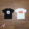 人間の作られたTシャツ高品質のベアヘッドレタースラブコットン男性女性カップルヒューママイドTシャツ特大