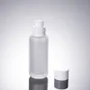 Garrafa de loção para vidro fosco de 50ml 110ml de 110ml de 150ml, garrafa de bomba, recipiente de cosméticos, garrafas recarregáveis