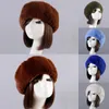Feanie/crânio Caps Mulheres chapéus de pele grossa peluda chapéu de cabelo outono ou ouvidos de esqui de moda russa garotas