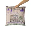 Travesseiro Provence Kissen Lavender Decorative Pillows Sofá Cushion Flores personalizadas Presentes de nascimento de bebê Jogue Casepillow