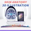 Luzes UV Luzes 3D Analisador de pele facial Teste de caneta Máquina de caneta Digital Skin Hides com tela de toque para sistema de diagnóstico de pele