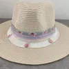 Szerokie brzegowe czapki boho sun hat kwiat słomka letnia blok przeciwsłoneczny styl wakacje na plażę plażowa eger22
