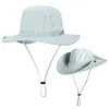 Fisherman Hat Party levererar utomhusfast färg Caps Sport Leaf Jungle Militär Cap Fishing Hats Sun Screen Gaze Cowboy Packable CCE13787