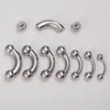 Stainless Steel Big size Nostril Nose Nipple Ring Curved Barbell Tragus Earring Eyebrow Bar Genital PA Piercing Body Jewelry