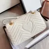 Klassiska damer Marmont axelväskor crossbody väska för kvinnors purses designer kvinna handväska fyrkantig kvinnlig dupe designer mini lyxiga väskor med låda
