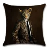 وسادة/وسادة زخرفية حيوان السيد Cheetah طباعة الكتان تغطية تغطية ديكور المنزل ديكور أريكة كرسي مقعد السيارة