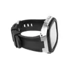 För Apple Watch Series 7 6 5 4 SE AP Mod Replacement Kit Tempered Glass Fullt skyddande fodral Silikonband Rem omslag Iwatch 44mm 45mm