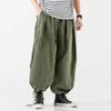 Design Drawstring Harem Mens Baggy Jogging Japanese Men Crotch Wide Leg Pants Mane Casual Loose Trousers 220705