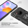 Magnetic Metal Anel de Dedo Titular Armadura de Choque à Prova de Choque para Huawei Y9A 6.63 polegadas TPU Bumper Hard PC Protetora Capa traseira