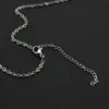 Pendant Necklaces PCS/Lot Women's Stainless Steel Blank Oval Name Bar Charm Necklace 45CM CB00A025Pendant