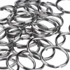 Porte-clés 20 Pcs/lot multifonction en acier inoxydable trou porte-clés chaîne plaqué rhodium rond fendu porte-clés en gros Emel22