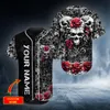 Череп розовой крови на заказ вы называете рубашку бейсбольного майки Love Gift 3D Printed Men Casual S Hip Hop Tops 220712GX
