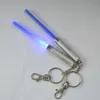 LED ficklampa Keychain Party Supplies Mini Torch Aluminium Nyckelring Key Ring Slitstarka Glow Pen Wand Lightsaber Light Fire Sticks