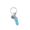 Correntes -chave de pedra natural Keyring Key titular Boho Jewelry Carchain 8 STLYE CORES PARA MAN MULHER