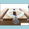 Beaded Strands Bracelets Jewelry Fashion Men And Women Gift 8Mm Opal Bracelet Pendant Mala Beads Yoga Drop Delivery 2021 Hkf4W