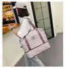 Women Overnight Weekend Fitness Bag Ladies Lattice Yaga Big Travel Light Men Foldable Outdoor s Korean 220602