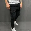 Cargo Pants Men Fashion Solid Color Drawstring Casual Multi Zippers Pockets Trousers Hip Hop Style Men Harem Pants Streetwear 220622