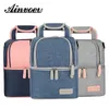 Ainvoev Lunch Bag Cooler Picnic s for Food Women Thermal Box Kids Milk Double Layer Fashion Portable CE3527 Y200429